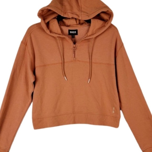 Bass Outdoor Women S Hibernate Half Zip Hoodie sweater Top Orange Size Medium - Picture 2 of 15